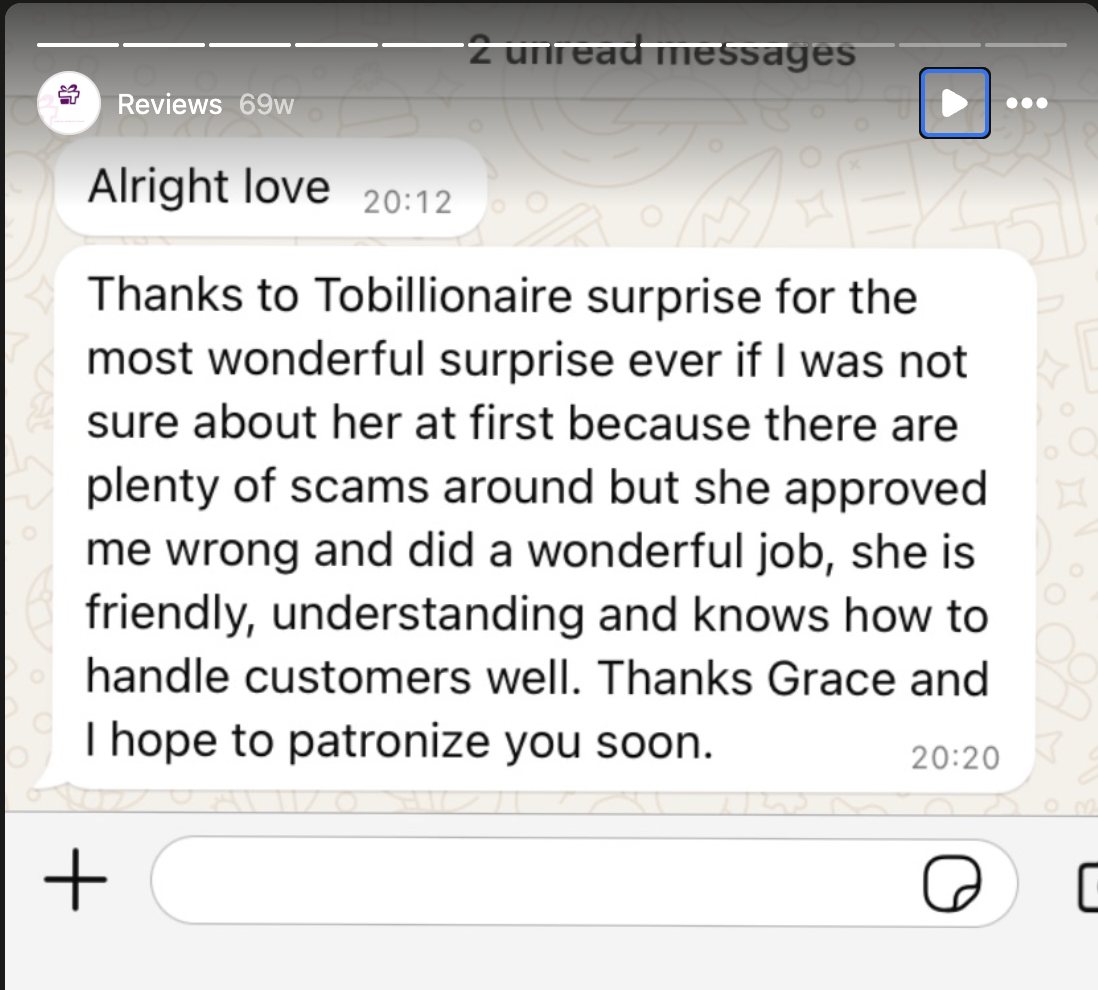 Client WhatsApp review 3