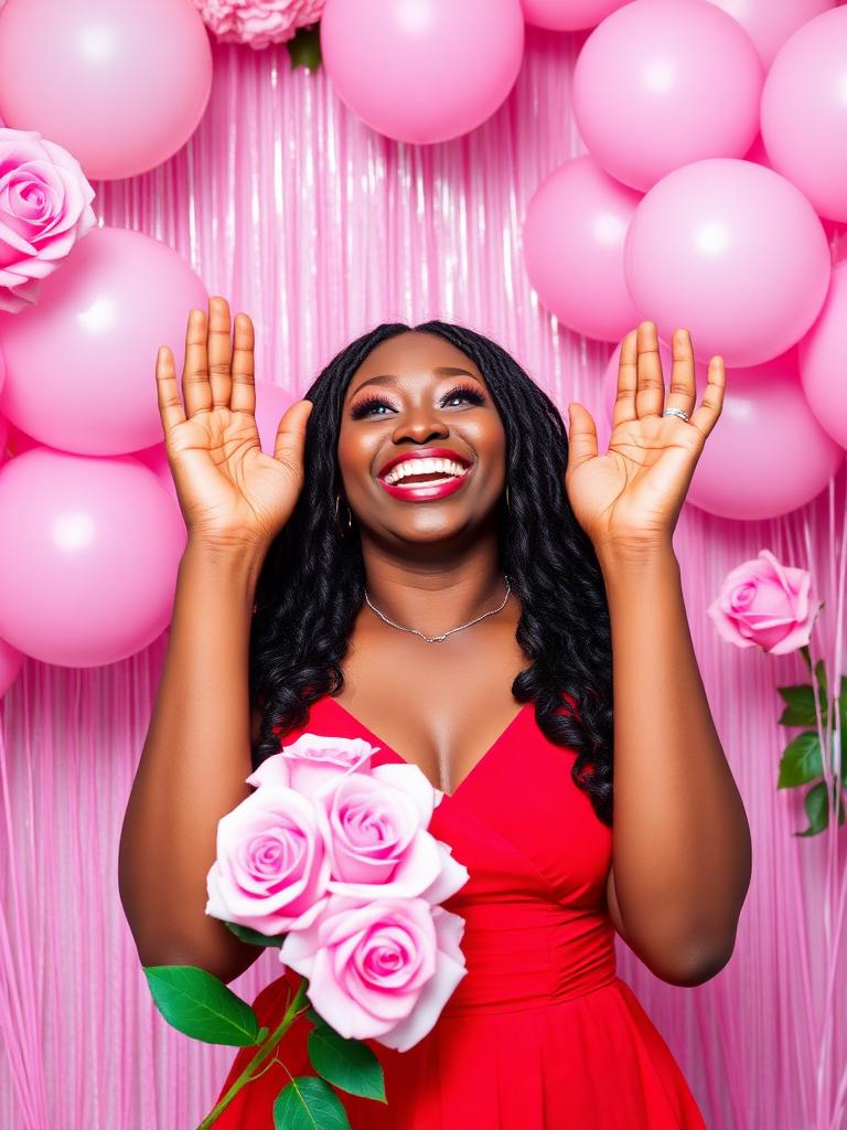 Birthday balloon surprise celebration