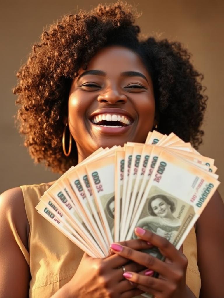 Money bouquet reveal — happy client