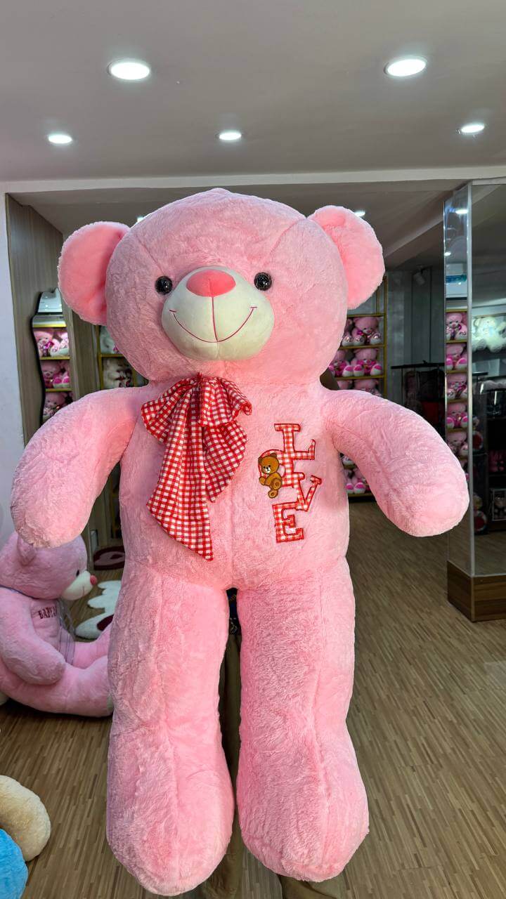 Giant pink teddy bear