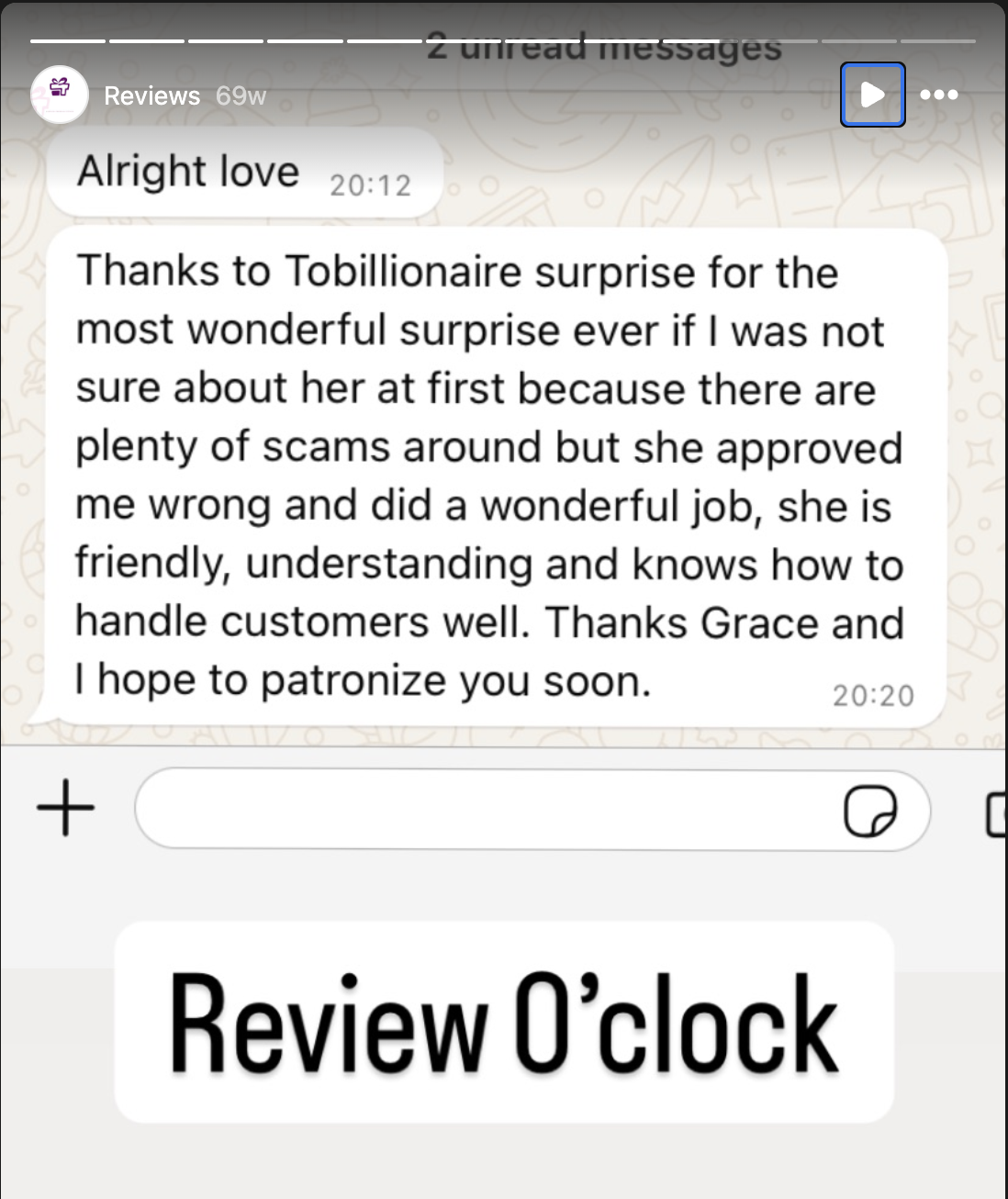 Client WhatsApp review 2
